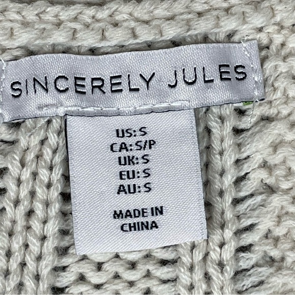 Sincerely Jules Button Front Cottagecore Coastal Grandma Sweater Cardigan Sz S - Picture 3 of 13